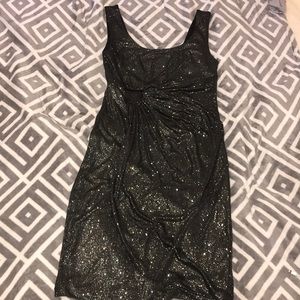 black sparkled dress